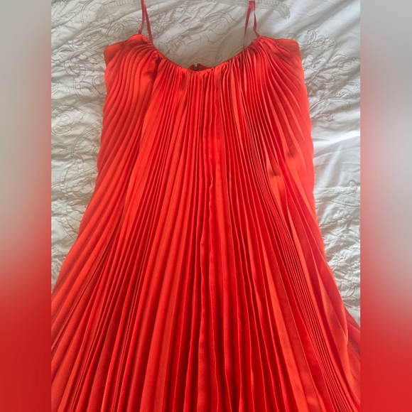 AnnaRita Vibrant Red Pleated Strapless Dress IT46 - Picture 2 of 3